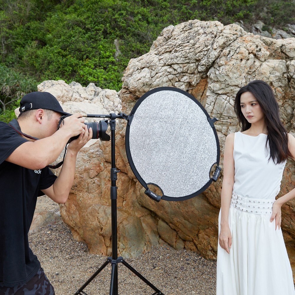 US Godox 55CM W-RFT55 Collapsible Windproof Reflector Portable Diffuser Disc