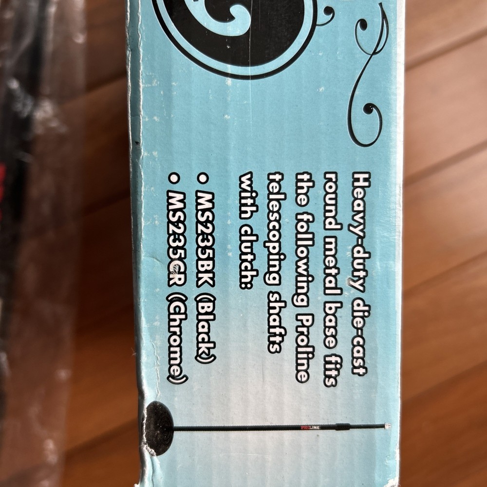 Proline MS235BK Round Base Mic Stand 2 Pack Black. New