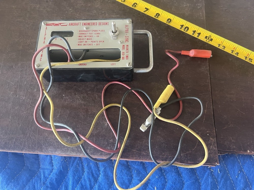 AED Alpha-Sync Magneto Timer Model AED-360 Aircraft Engine Timing Tool w/ Leads
