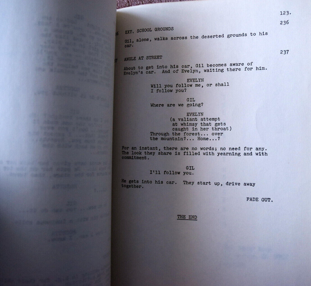 "Through A Glass Darkly" Original Screenplay Second Draft Script