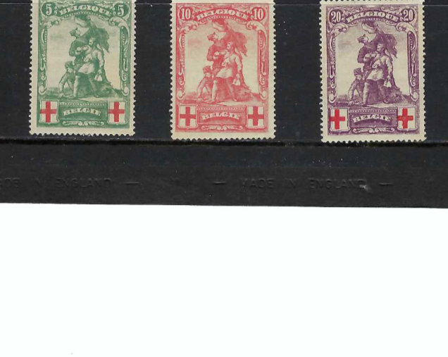 ''MERODE MONUMENT'' BELGIUM- SC B28-30 SEMI POSTAL {3} 1914
