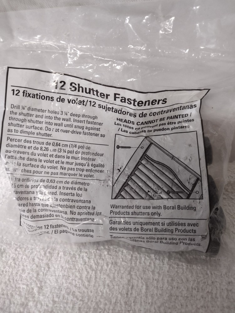 Window Shutter Fasteners 3" Spike Lock Fasteners Forest Black - 12CT