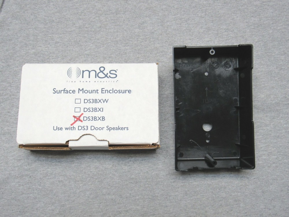 DS3BXB M&S Black Front Door surface mount box for door intercom