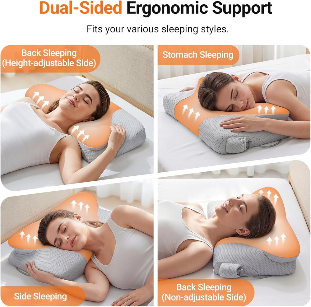 Adjustable Inflatable Cervical Neck Pillow – Ergonomic Comfort for Deep Sleep