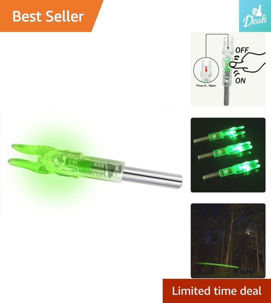 Lighted Archery Nocks with Lithium Battery - 6 PCS for Enhanced Visibility