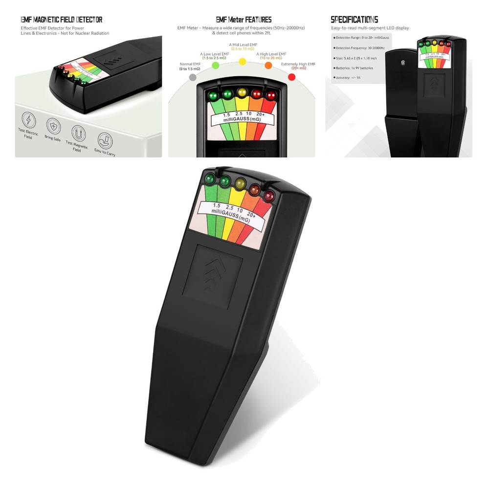 High-Performance LED EMF Detector for Ghost Hunting & EMF Exposure Testing
