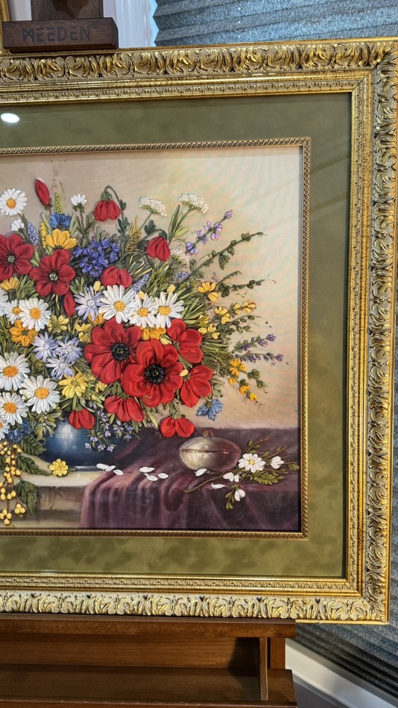 Embroidery with Satin Ribbons, Artificial Silk