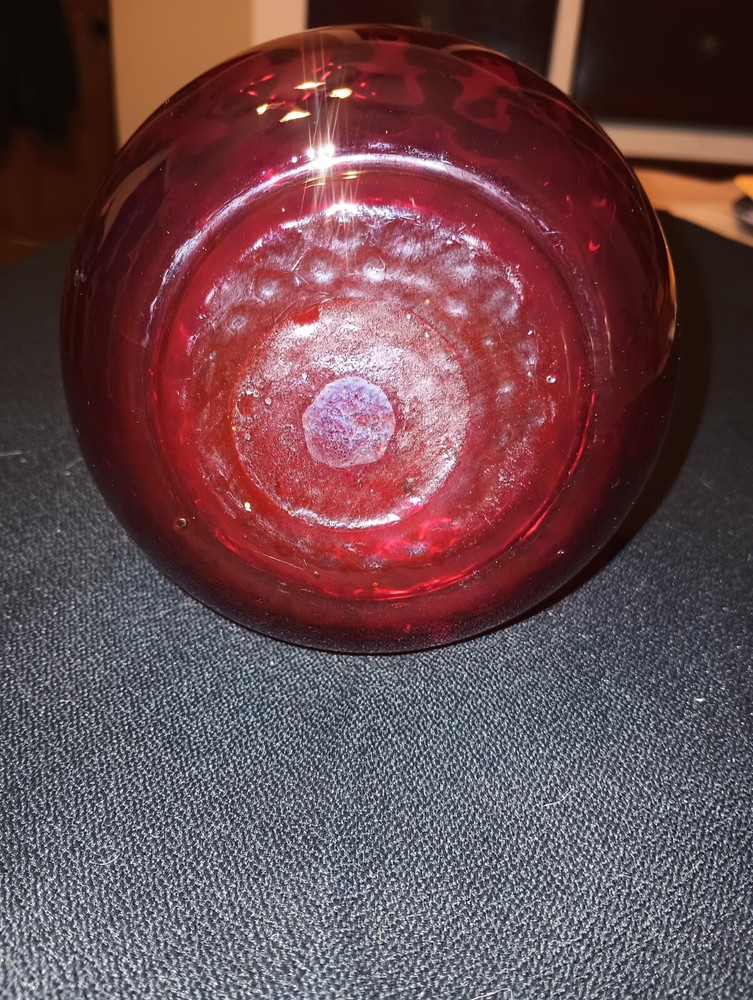 Amberina Ball Pitcher UNIQUE