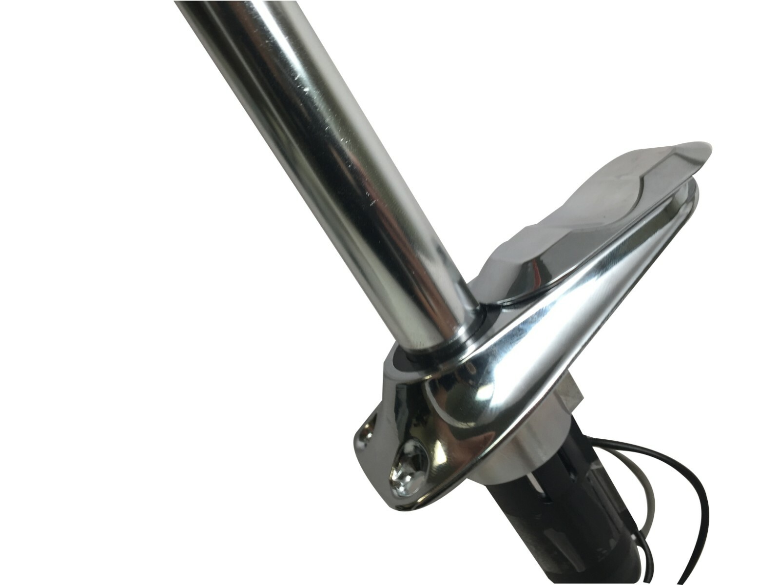 Marine Boat Navigation All-Round White Stern Pole Light 24", 2-Prong Chrome Base