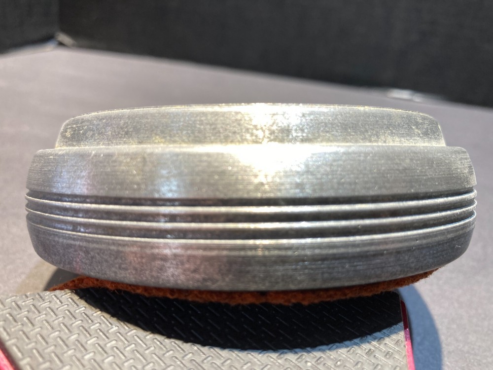 Rare Engraved Boystown Solid Pewter Ashtray, 4", Heavy Desk Model,