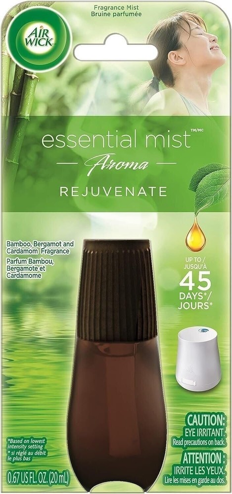 Air Wick Essential Mist Refill, 1 ct, Rejuvenate, Essential Oils Diffuser,...
