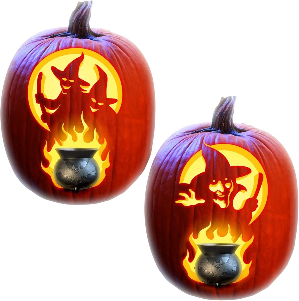 Pumpkin Masters Wicked Cauldron Halloween Pumpkin Carving & Lighting Kit