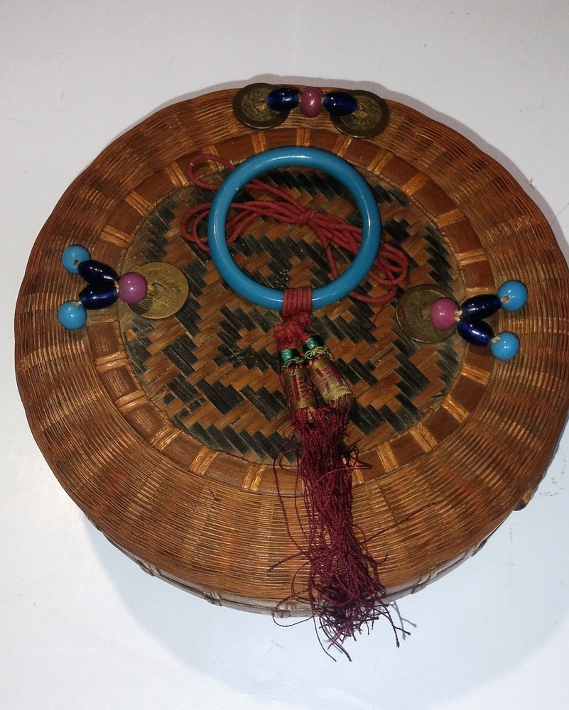 Vintage Chinese Sewing Basket