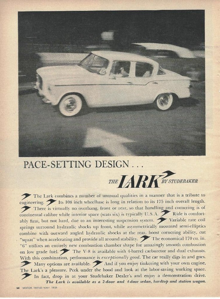 1959 Studebaker Lark Sedan Ad