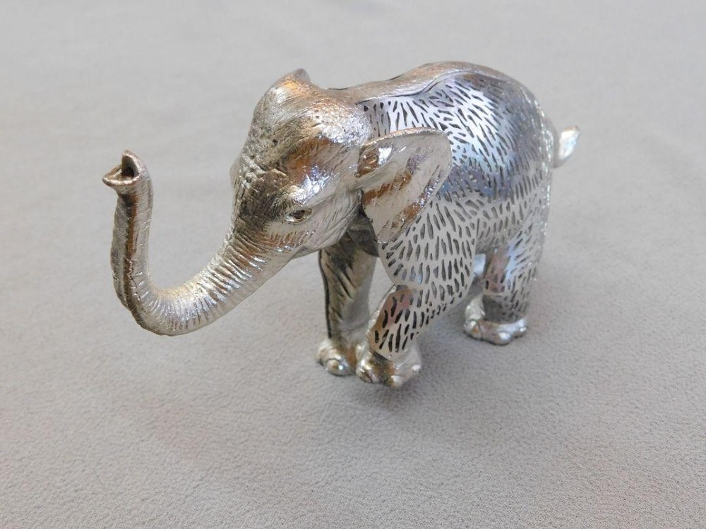 Christofle Lumiere D'Argent Silverplate Elephant Figurine