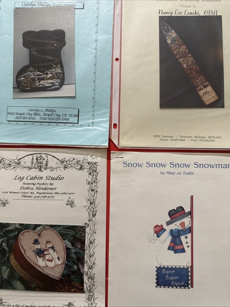 Tole Painting Pattern Packets By Various Artists