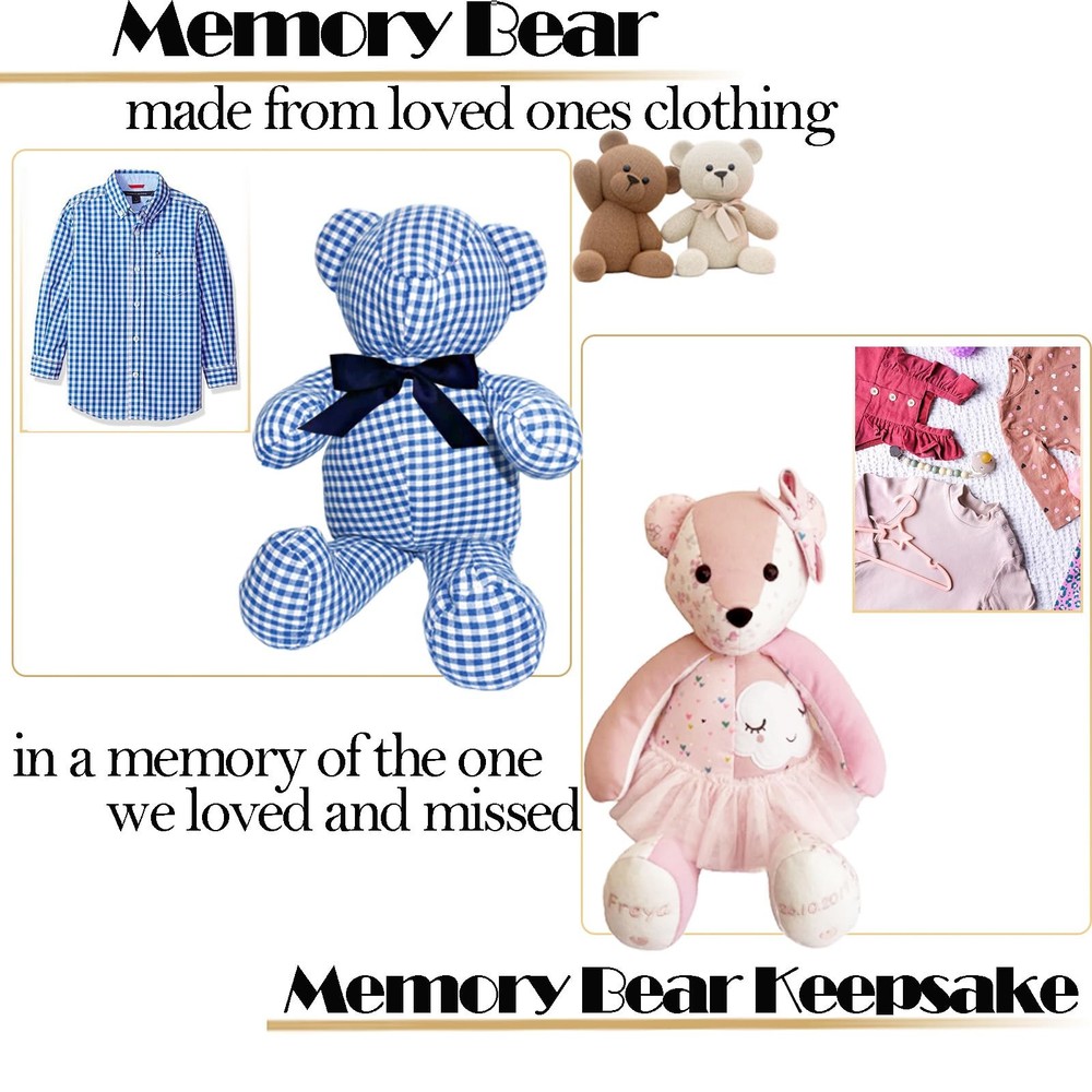 Large 17 Inch Memory Bear Templates Patterns with Tutorials Beginners Friendl...