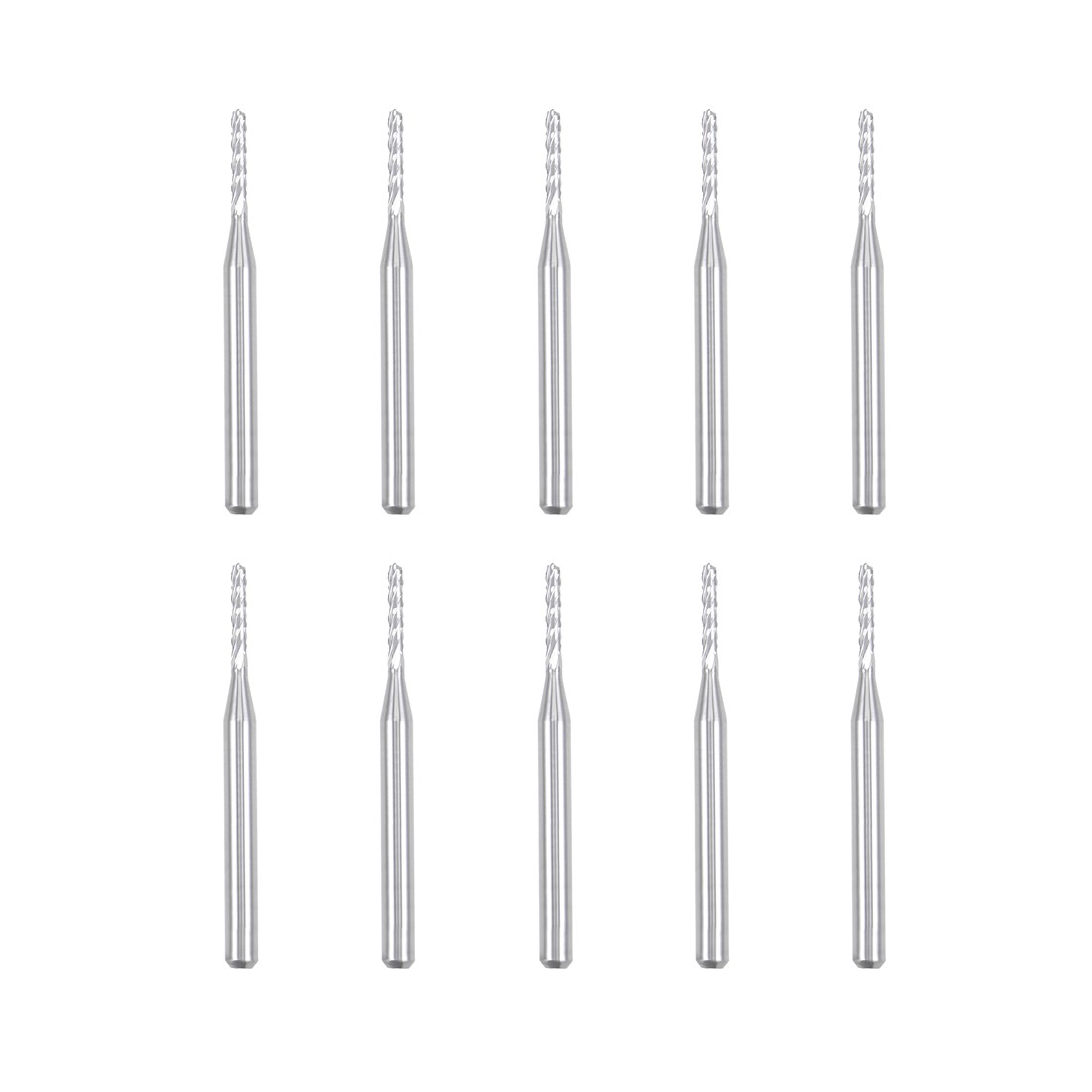 10PCS 1.5mm Carbide End Mill Engraving Milling Cutter CNC Router Bits 1/8" Shank