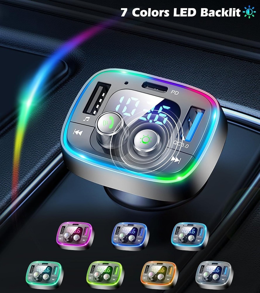 Experience Studio-Quality Sound: USB C Bluetooth FM Transmitter with Fast Charge