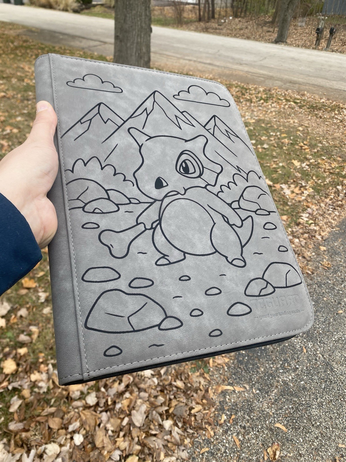 Pokémon Laser Engraved Binder/ Cubone/Made To Order! Engraved/Shipped In USA