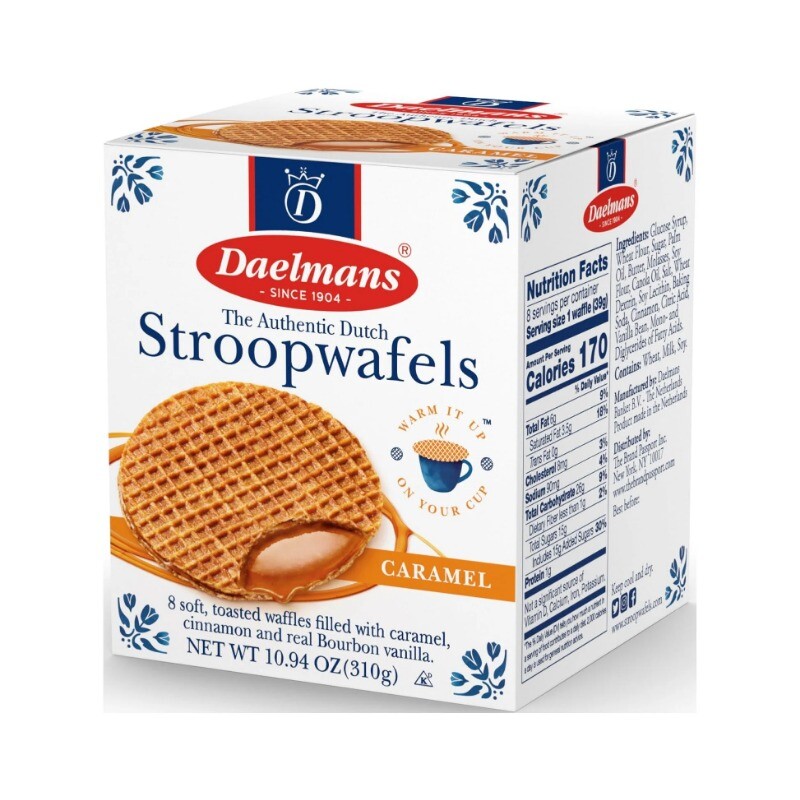 (3 pack) Daelmans Caramel Stroopwafels, 10.94 oz, 8 Count