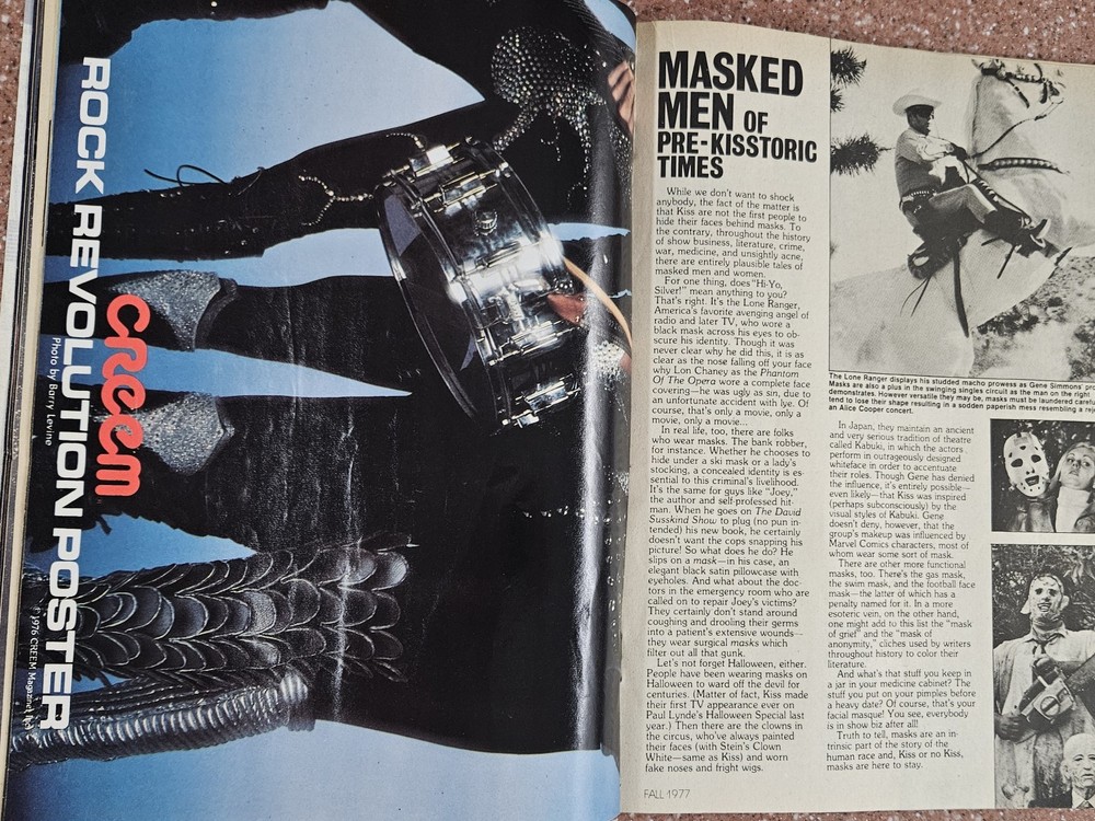 KISS CREEM SPECIAL EDITION Magazine 1977 Complete with centerfold poster