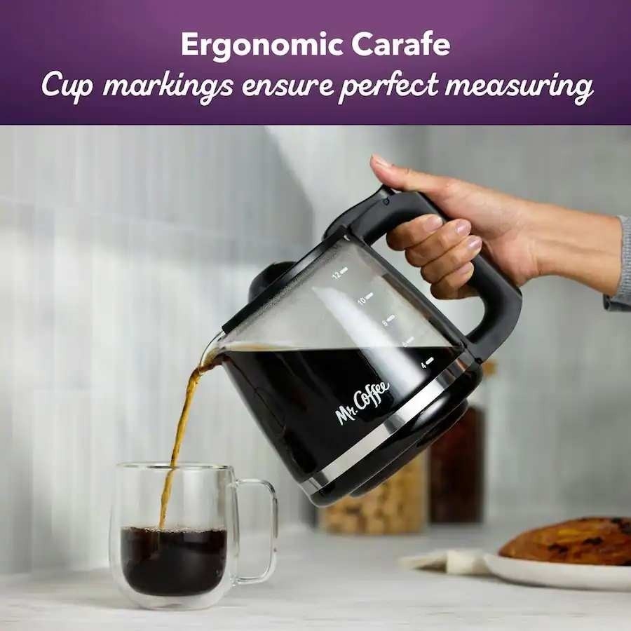 Mr. Coffee 12 Cup Switch Coffeemaker Black Drip Coffee Machine 0268