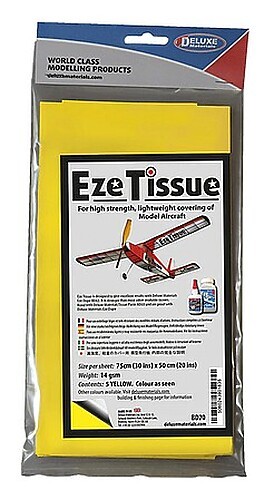Deluxe-Materials EZE Tissue Yellow 5 per pack - Plastic Model Aircraft