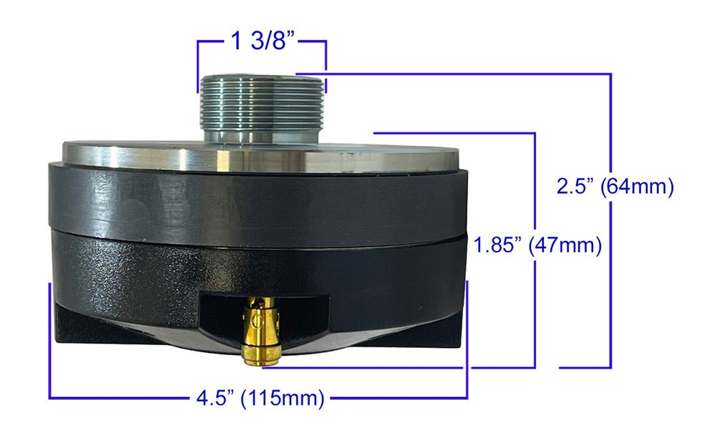 Titanium Compression Driver UPGRADE REPLACEMENT for Peavey DX14, 1-3/8” Screw-on