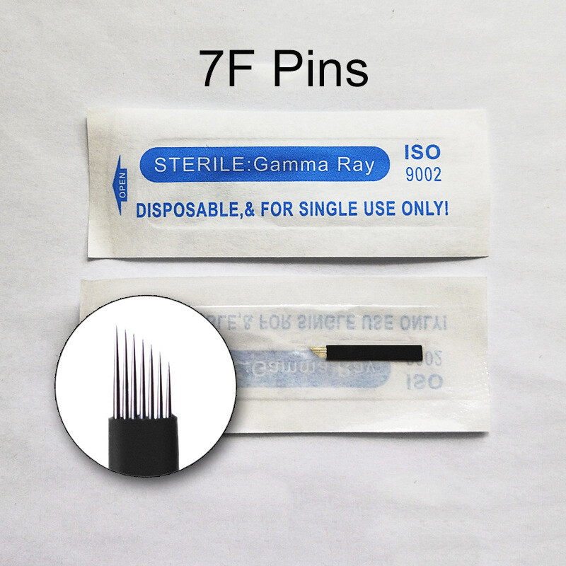 7F Pins Blades Microblading Needles Permanent Makeup Eyebrow Tattoo Microblade