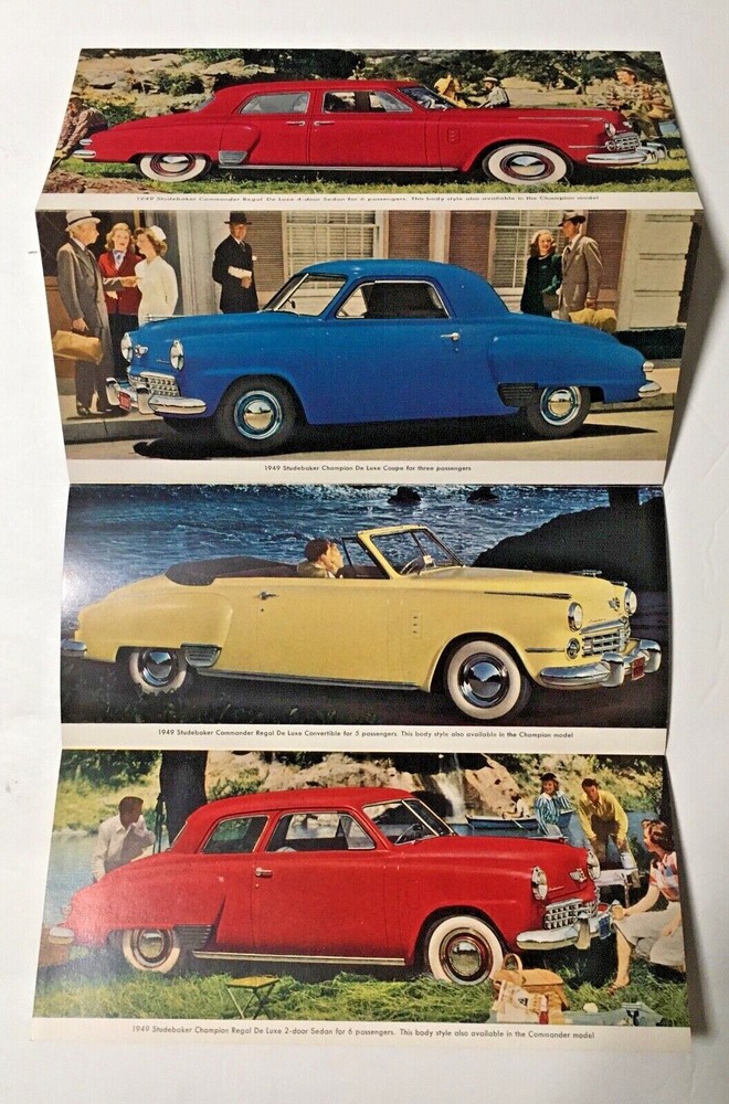 Vintage 1949 Studebaker Champion Commander Regal Sales Booklet, EUC