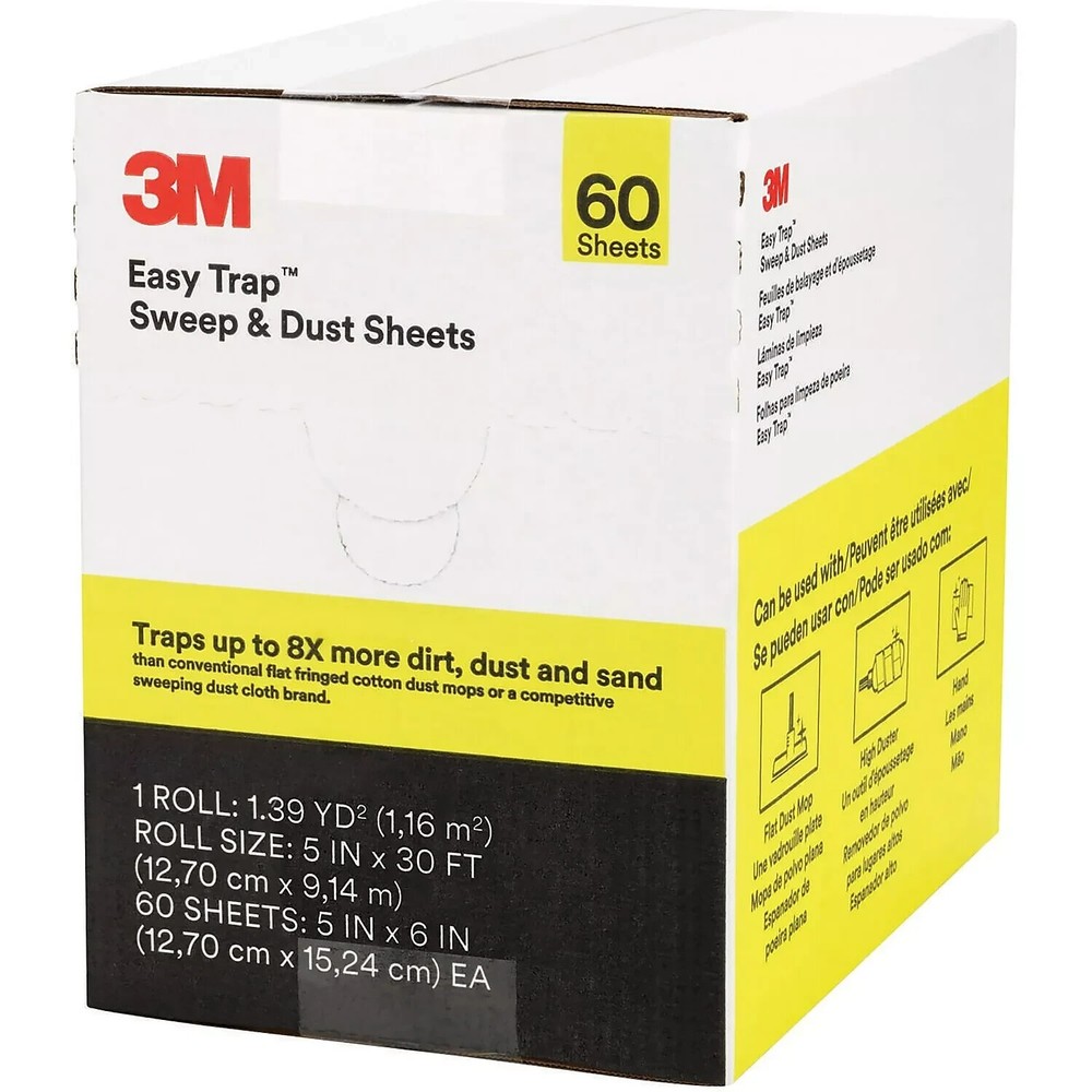 3M Easy Trap Duster White Sheet Roll/box 59032W, 5" x 30ft
