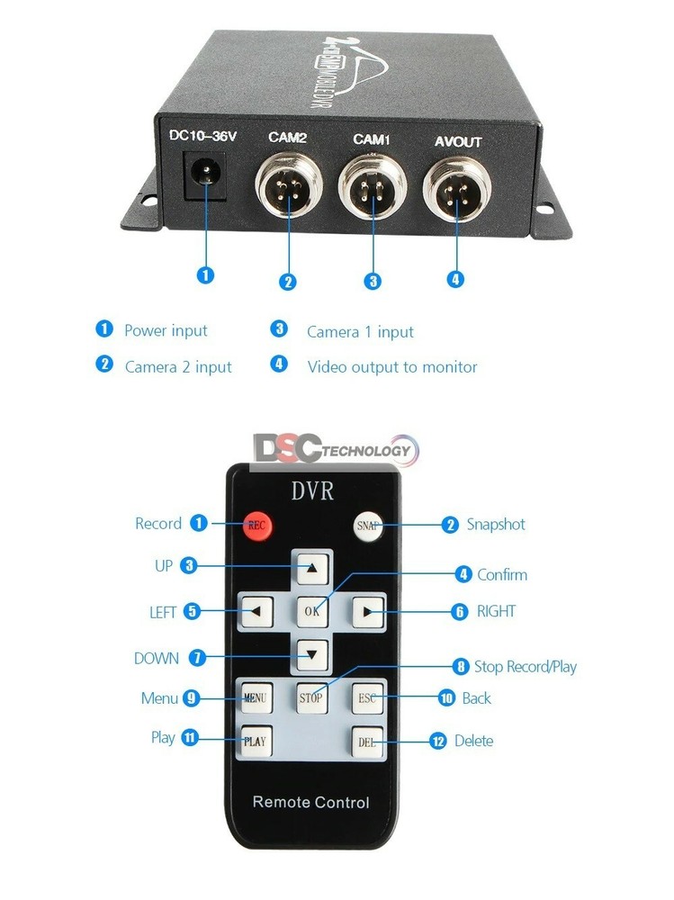 2CH Mini DVR Video Audio SD Security Surveillance Recorder Motion Detection 5MP