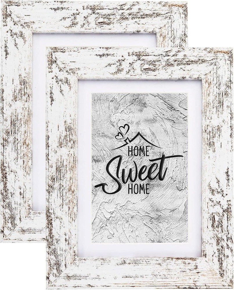 Califortree Rustic White 5x7 Picture Frame - - 2 Pack,