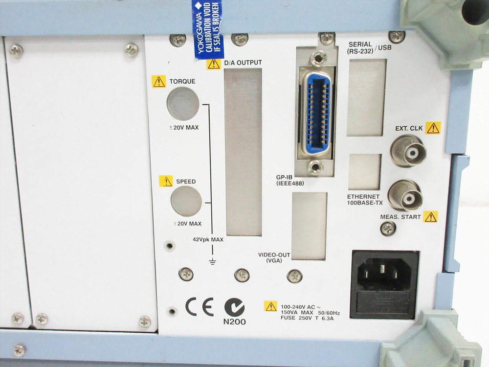 YOKOGAWA WT3000 PRECISION POWER ANALYZER 760301 -01-SV-D 1 ELEMENT