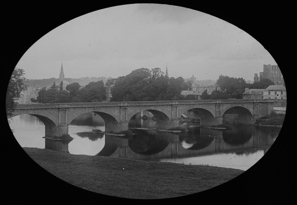 KELSO BRIDGE SCOTLAND C1900 Magic Lantern Slide PHOTOGRAPH