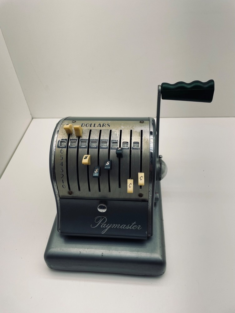 Paymaster Check Machine Series S-600 Vintage