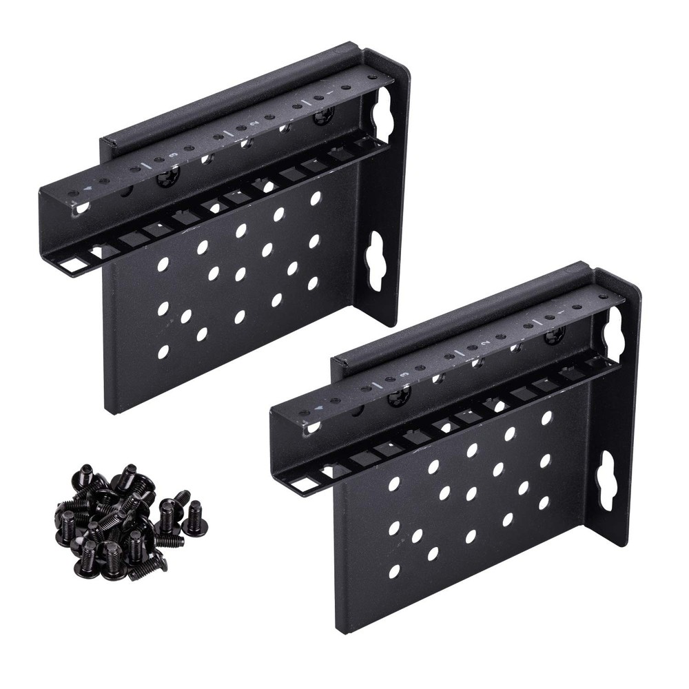 19 Inch Vertical Ends Wall Mount Rack Server Rack With Hardware Black 4U