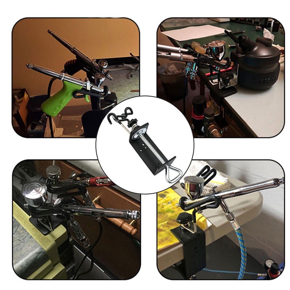 Innovative Airbrush Bracket Tool Featuring a Dedicated Side Storage Space