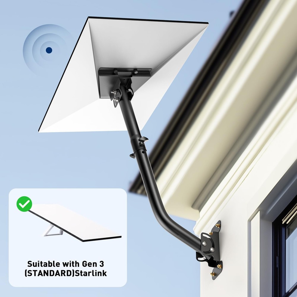 Starlink Gen 3 Mount, Lengthening 360Â° Adjustable Starlink Mounting Kit
