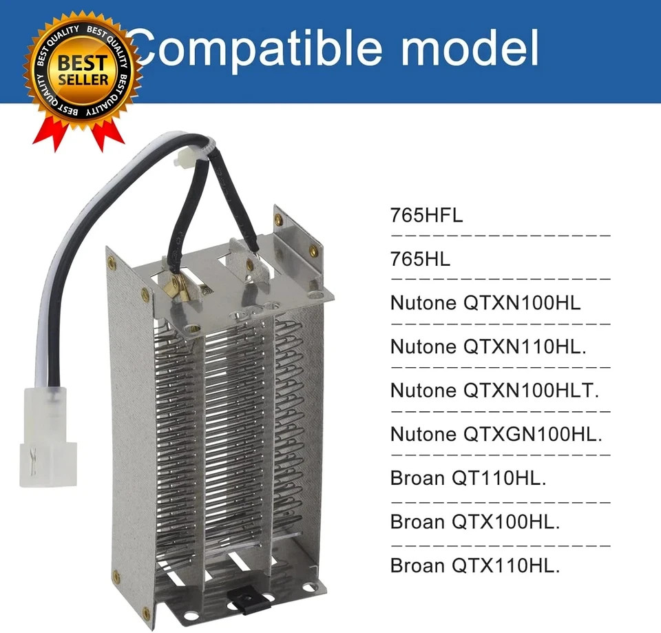 S97016565 Heating Element Compatible with Broan Nutone S97020888 120V Heating