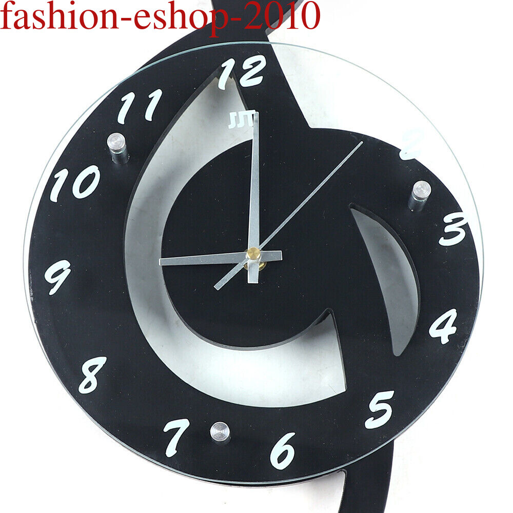 Silence Wall Watch Clock Musical Note Wall Clock Creative Office Home Decor USA