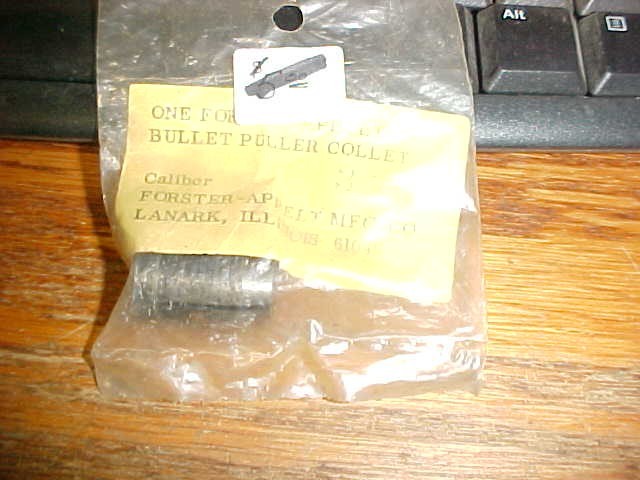 Reloading Older Type Forster-Appelt Bullet Puller Collet 359 Caliber