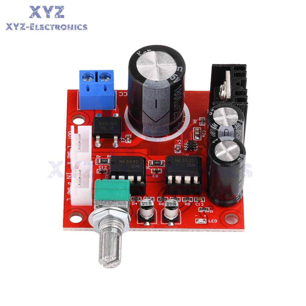 NE5532 Preamplifier Board Single Power Supply Dual Op Amp Preamplifier Module