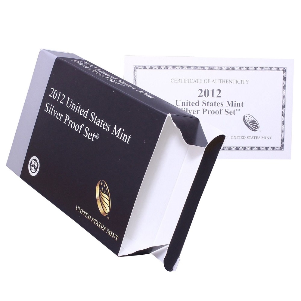 Empty Packaging Replacement Silver Proof Set Box & COA No Coins 2012