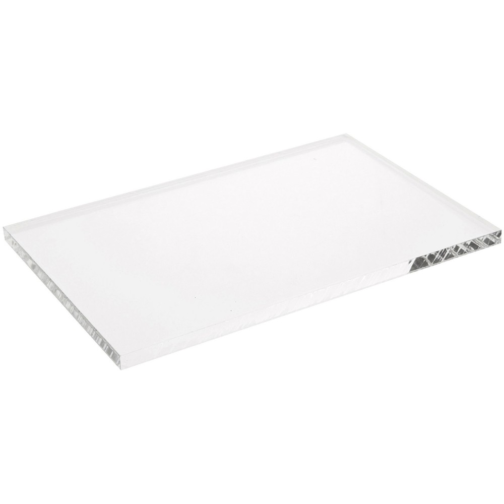 Plymor Clear Acrylic Rectangular Display Base, 6" W x 4" D x 0.25" H