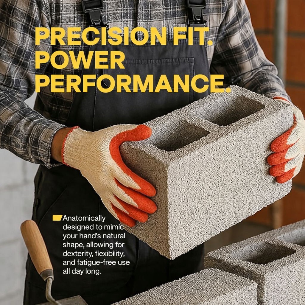 Construction / Garden Yard Gloves Nitrile Dipped AntiSlip Knit Wrist 3 pairs NEW