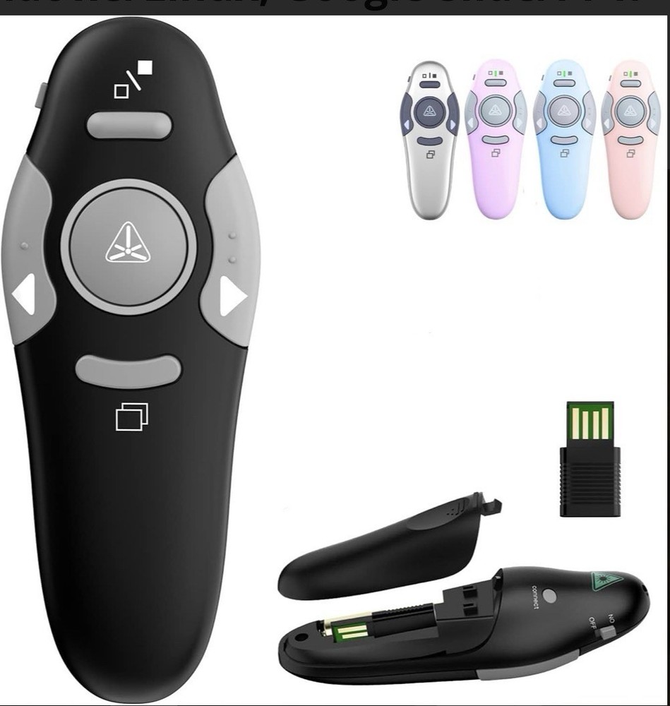 Presentation Clicker Remote, Type C&USB Wireless Presenter, PowerPoint Clicker,