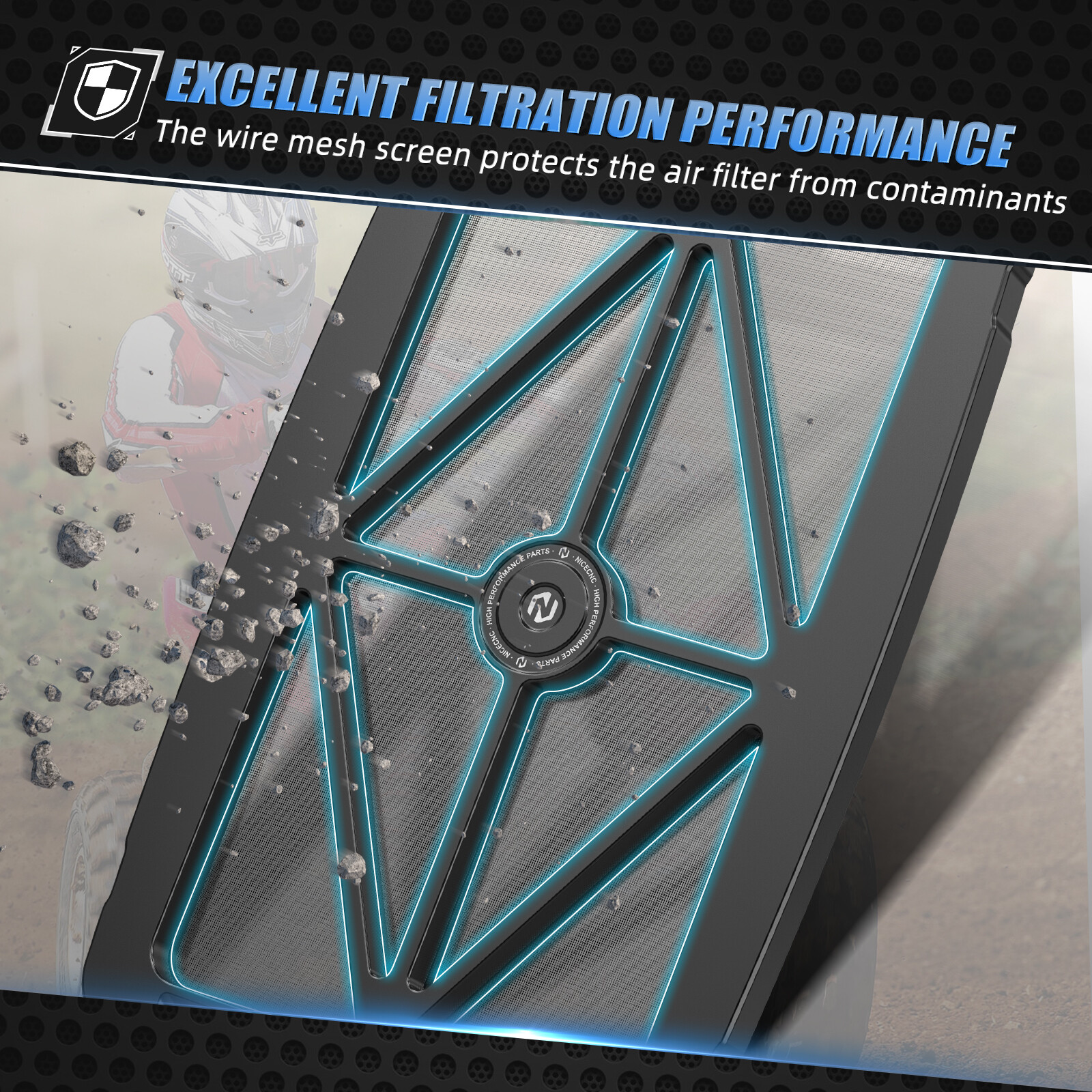 For Honda TRX450R Kick Start Air Box Lid Cleaner Case Cover Cap 2006-2009 Black