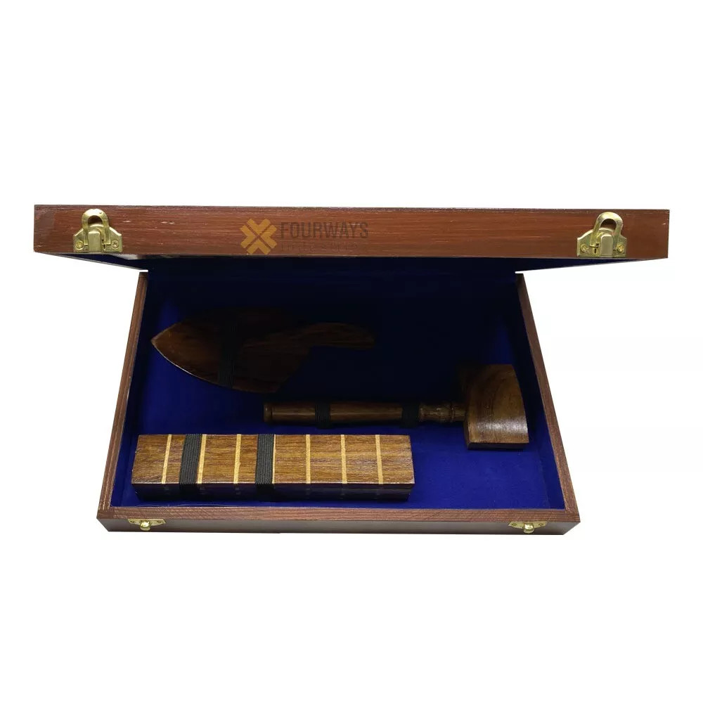 Masonic working wooden tools set with box